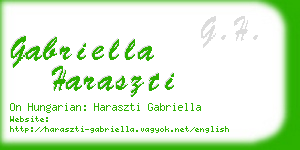 gabriella haraszti business card